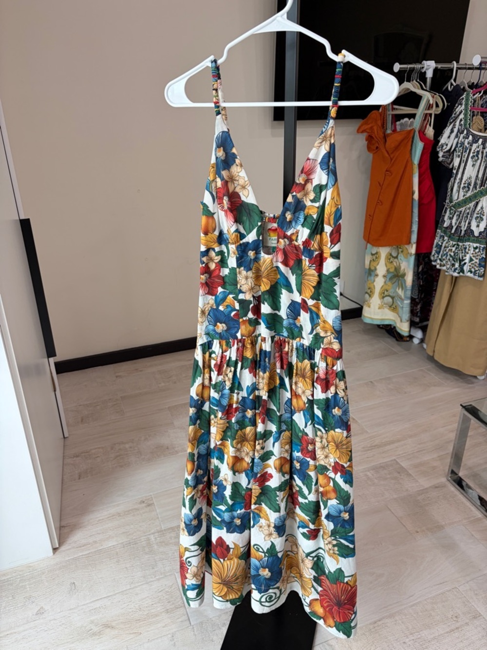 Farm Rio: Off-White Tropi Embroidered Maxi Dress - Picture 7 of 11